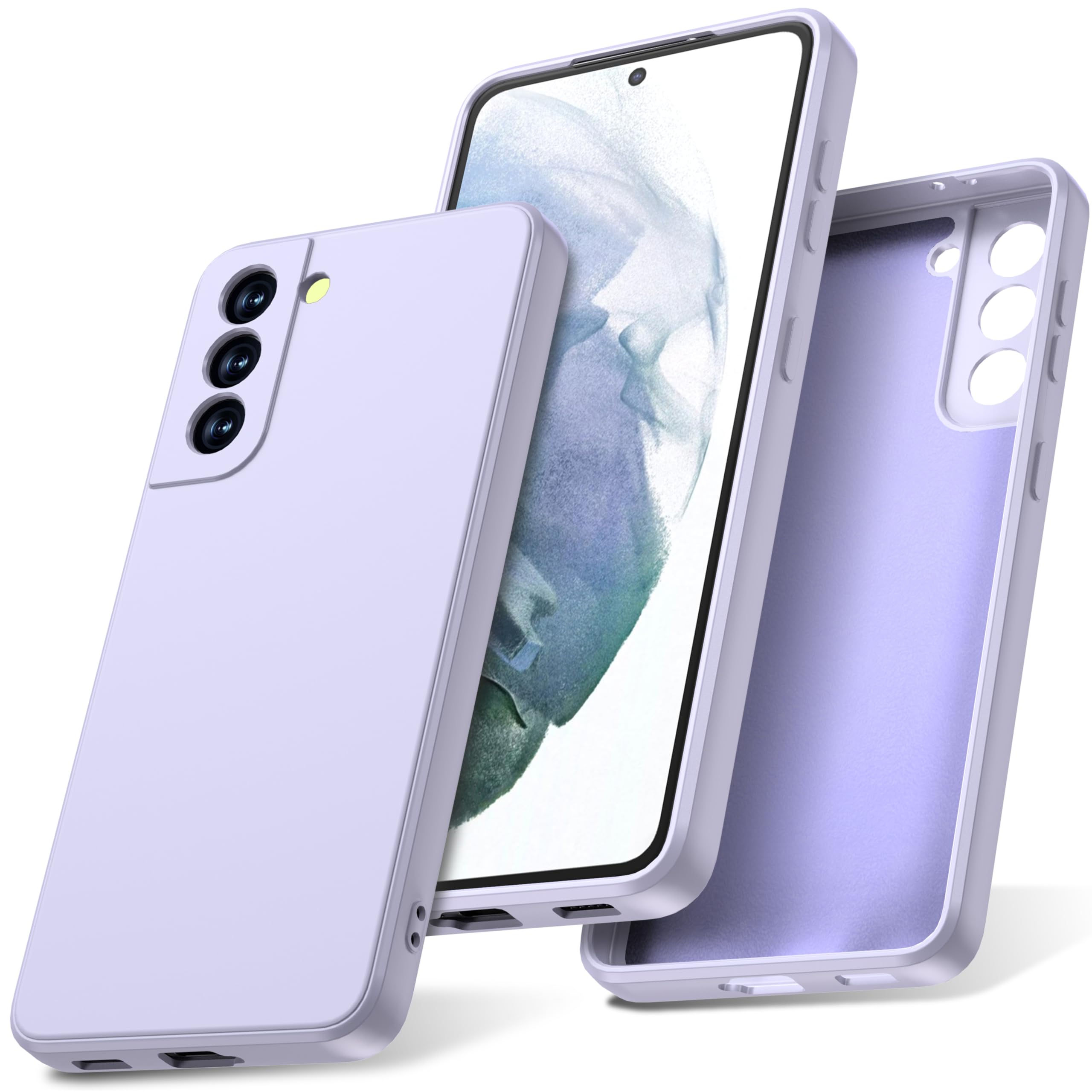 Custodia In Silicone Per Google Pixel 8 5G | Viola | Antiurto E Sottile Con Microfibra Interna | Supporto Ricarica Wireless