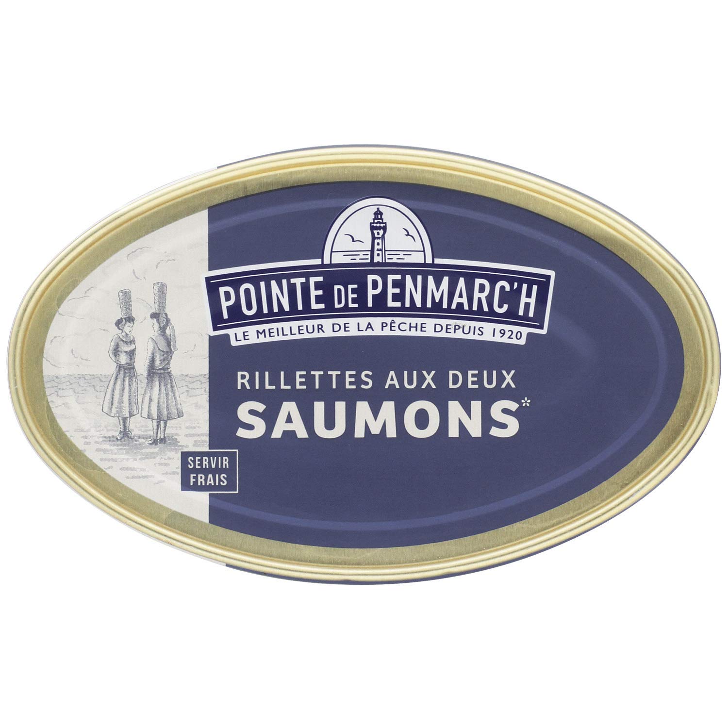 Rillettes aux deux saumons Pointe de Penmarc'h le lot de 6 boîtes de 115 g - Livraison en 2 à 3 jours ouvrés depuis la Bretagne