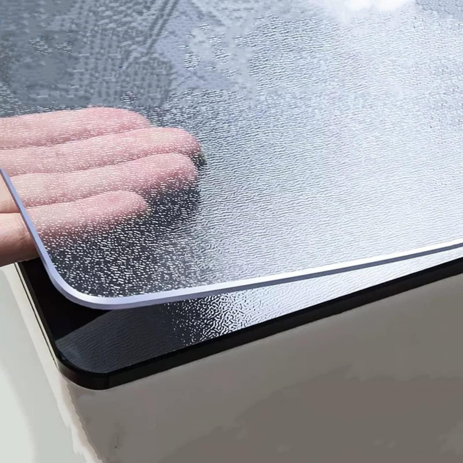 Nappe de protection en PVC transparent doux givré 3 mm haute résistance pour table basse