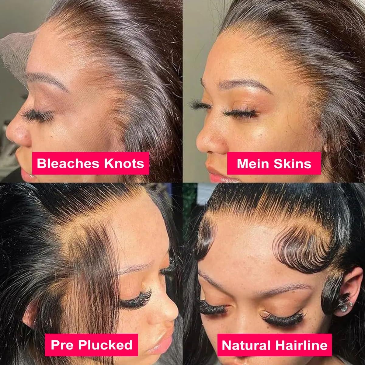 26 Inch 13x6 Lace Front Human Hair Wigs 180 Density Pre Plucked Straight HD Lace Wigs Human Hair 13x6 Straight Lace Frontal Wigs Human Hair Wigs for Women Glueless Wig - Image 5