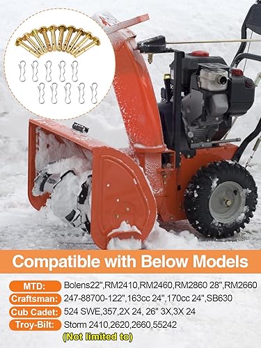 Miniatura 2 de Biggun 20 juegos de pasadores de cizalla y pasadores de chaveta para quitanieves - 738-04124 y 714-04040 kits de pasadores de cizalla de repuesto