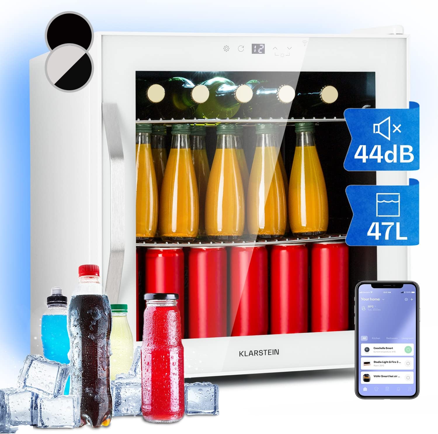 Klarstein Smart Mini Frigo per Birra, Frigo Portatile da Camera, Frigorifero Piccolo Silenzioso da Ufficio, Mini Frigo da Camera con Porta in Vetro e Ripiani Rimovibili, Frigo Bar 5-18°C, IoT/App, 47L : Amazon.it: Grandi elettrodomestici Klarstein Smart Mini Frigo per Birra, Frigo Portatile da Camera, Frigorifero Piccolo Silenzioso da Ufficio, Mini Frigo da Camera con Porta in Vetro e Ripiani Rimovibili, Frigo Bar 5-18°C, IoT/App, 47L : Amazon.it: Grandi elettrodomestici
