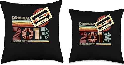 Miniatura 3 de Retro Limited Edition 2013 Cassette Tape 11th Birthday Throw Pillow