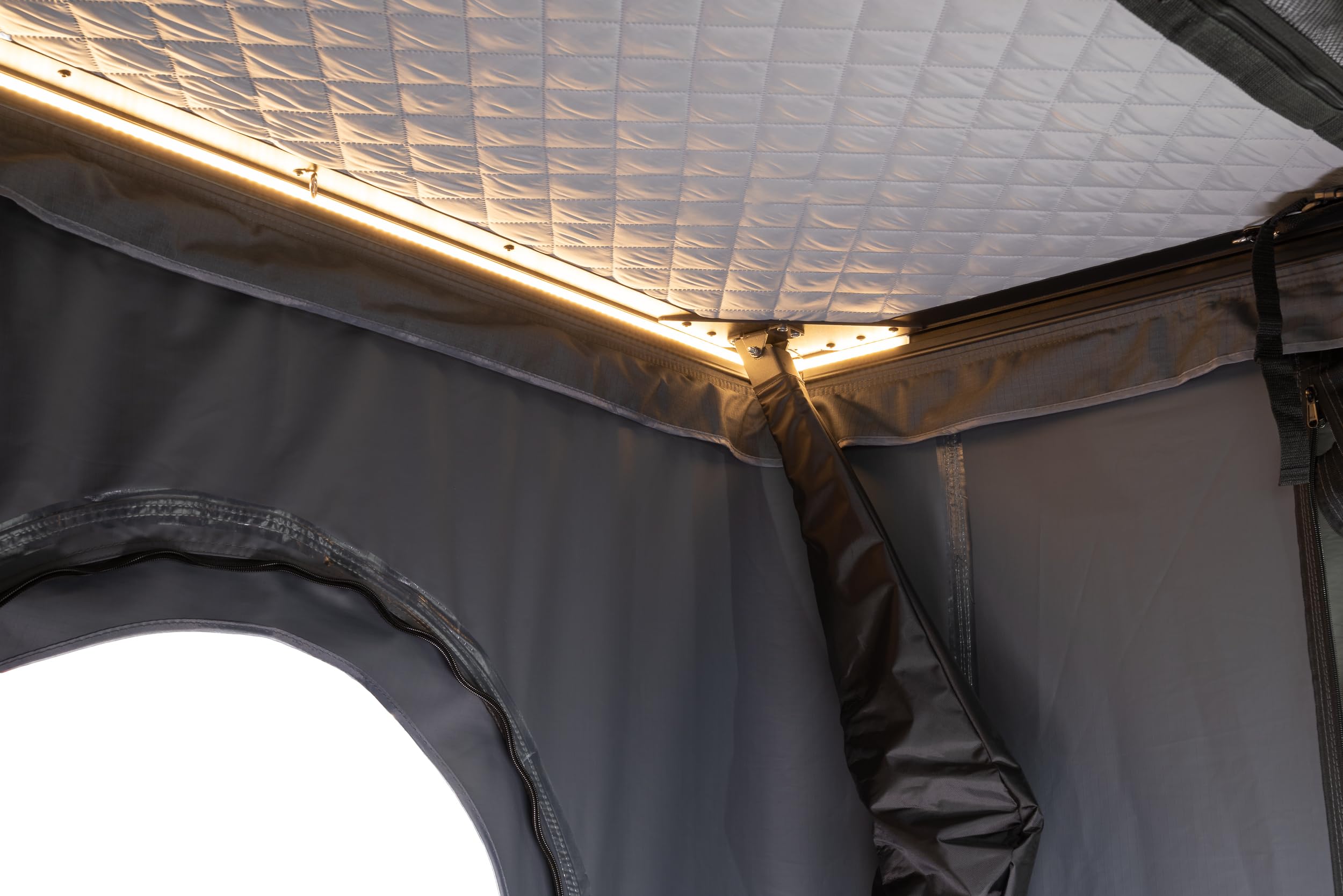 BIA Outdoor Robert - Tenda da tetto rigida, montaggio rapido, resistente alle intemperie e robusta, adatta per SUV e auto, ideale per campeggio e avventure all'aperto, con materasso e scaletta