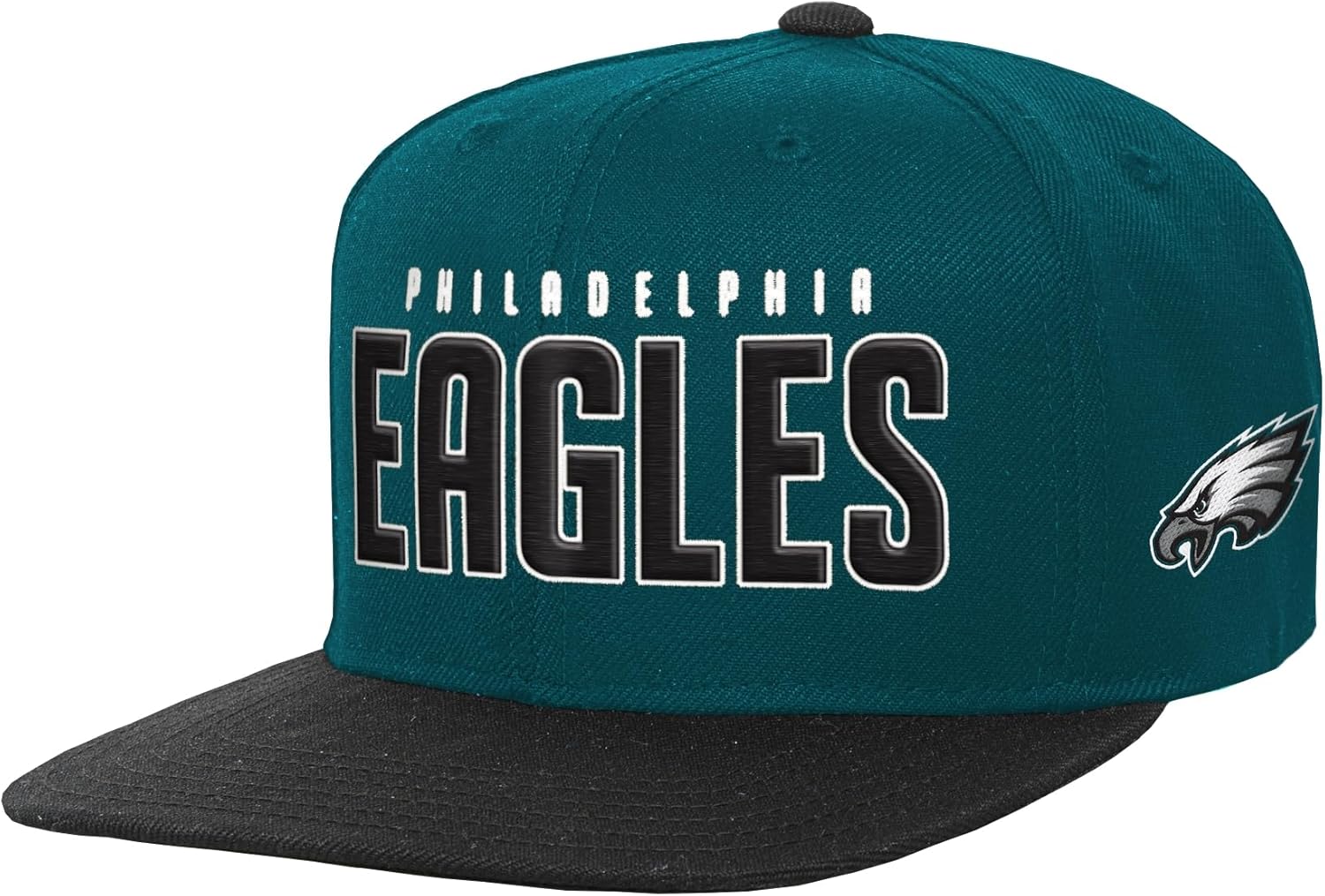 NFL Kids Youth 8-20 Official Team Lock Up Wordmark Primary Logo Snapback Adjustable Hat Cap - One Size