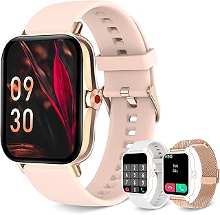 Smart Watch for Women(Call Receive/Dial), Iaret Fitness Tracker Waterproof Smartwatch for Android iOS Phones 1.7" HD Full Touch Screen Watches with Heart Rate Sleep Monitor Pedometer Gifts for Women