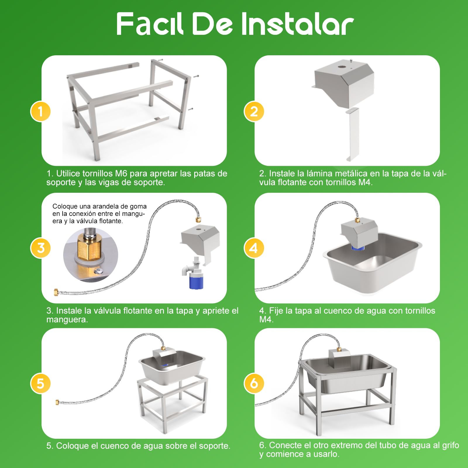 11L Bebedero Perro Acero Inoxidable,Bebederos Automaticos para can,Abrevadero con Soporte con VáLvula de Flotador,Bebedero Perro Automatico Exterior,11 Litros Bebedouro Cachorro Pequeño