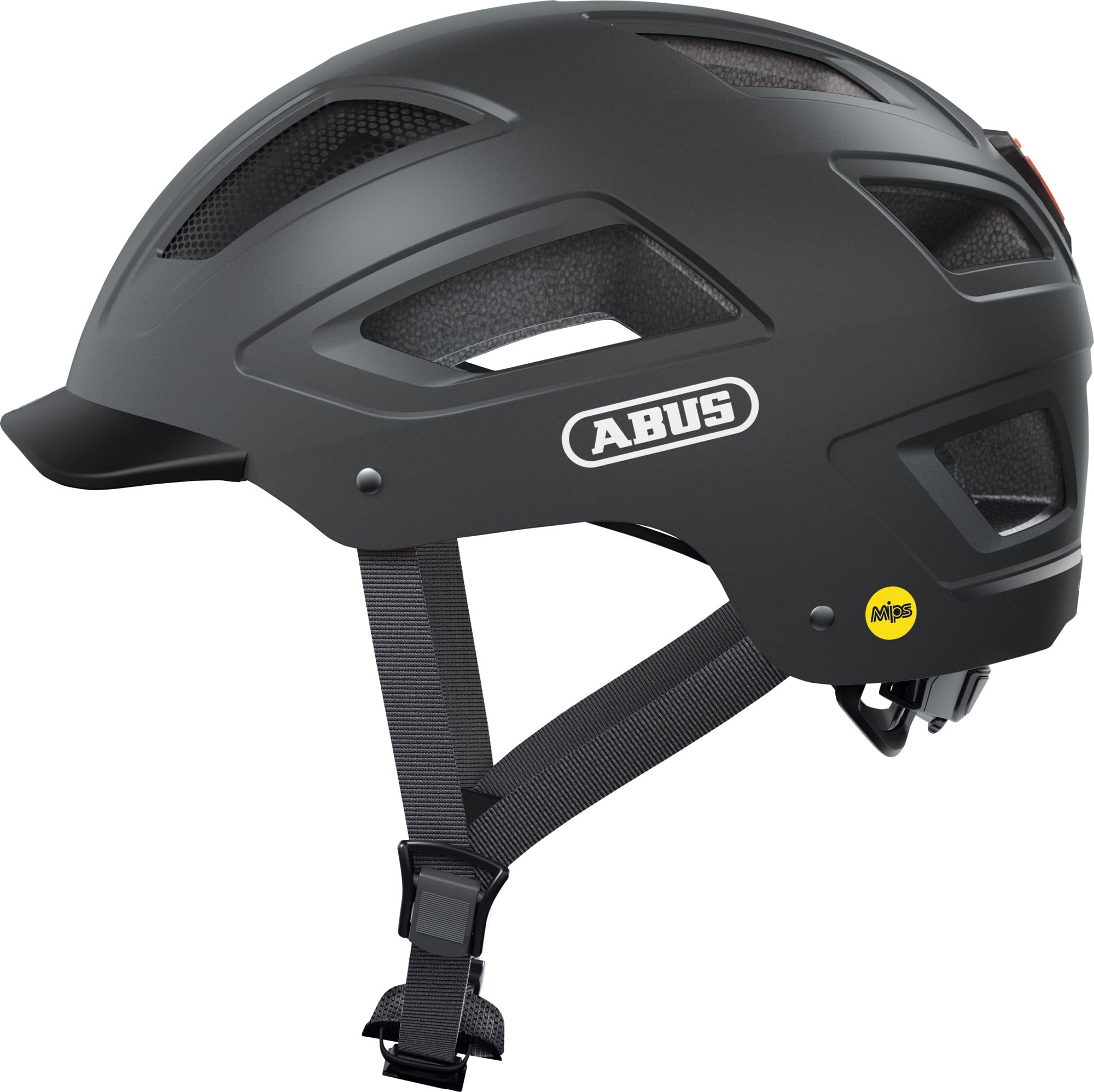 ABUS Stadthelm Hyban 2.0 MIPS - Fahrradhelm mit Rücklicht, ABS-Hartschale, Aufprallschutz - für Damen und Herren