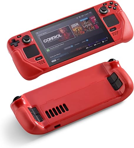 Miniatura 3 de UYIYE Funda protectora para Steam Deck - Funda Kickstand para Steam Deck- Accesorios fiables para Steam Deck Rojo