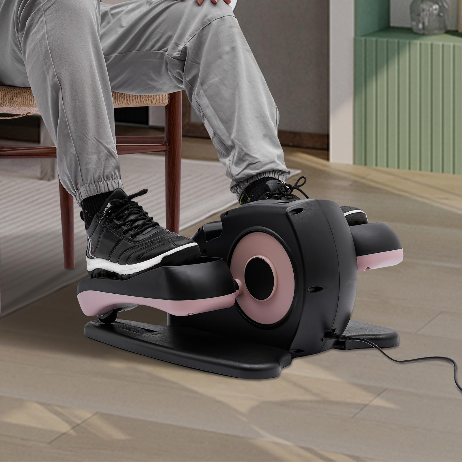 Debajo del escritorio, entrenador elíptico para personas mayores, rehabilitación, asiento eléctrico, pierna, pie, pedal, entrenador portátil, oficina en casa con mando a distancia, compartimento de