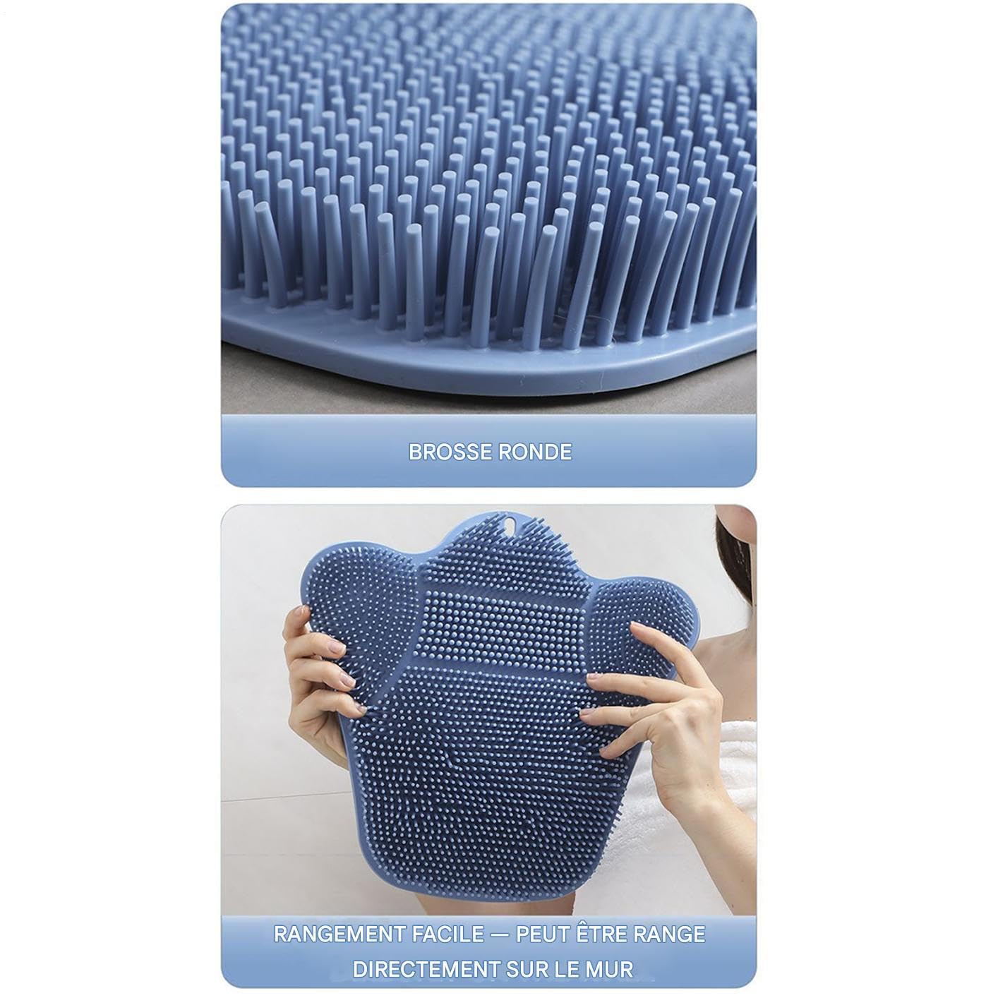 Tapis Exfoliant Pieds Douche | Gommage Dos Lave Pieds pour Douche | Support Murale à Ventouse pour Accessoires de Nettoyage du Talon et du Dos et de Bain pour Baignoire et Appartement