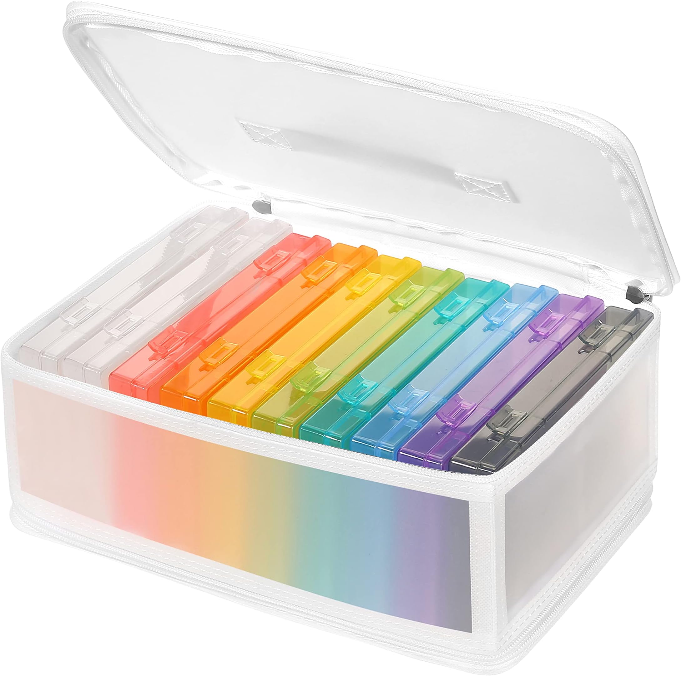 Photo Storage Case - 4x6 Size, Large Box Holds 1000 Photos, Card Storage, Handle Puzzle Cards Seed Packets, 9 Colors