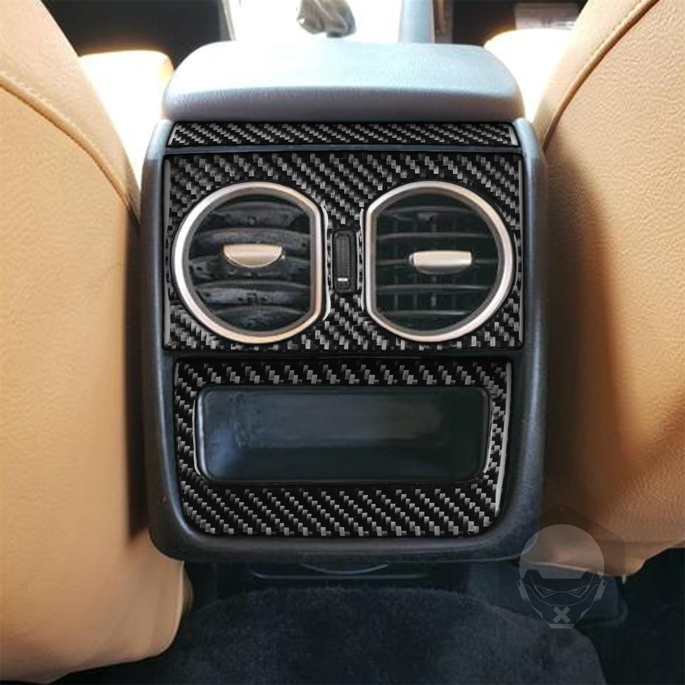 Romeo 159 2005-2011 Alfa Compatible with Car Interior Self Adhesive Dashboard Carbon Fiber Black Sticker A20 (Rear Air Vent)