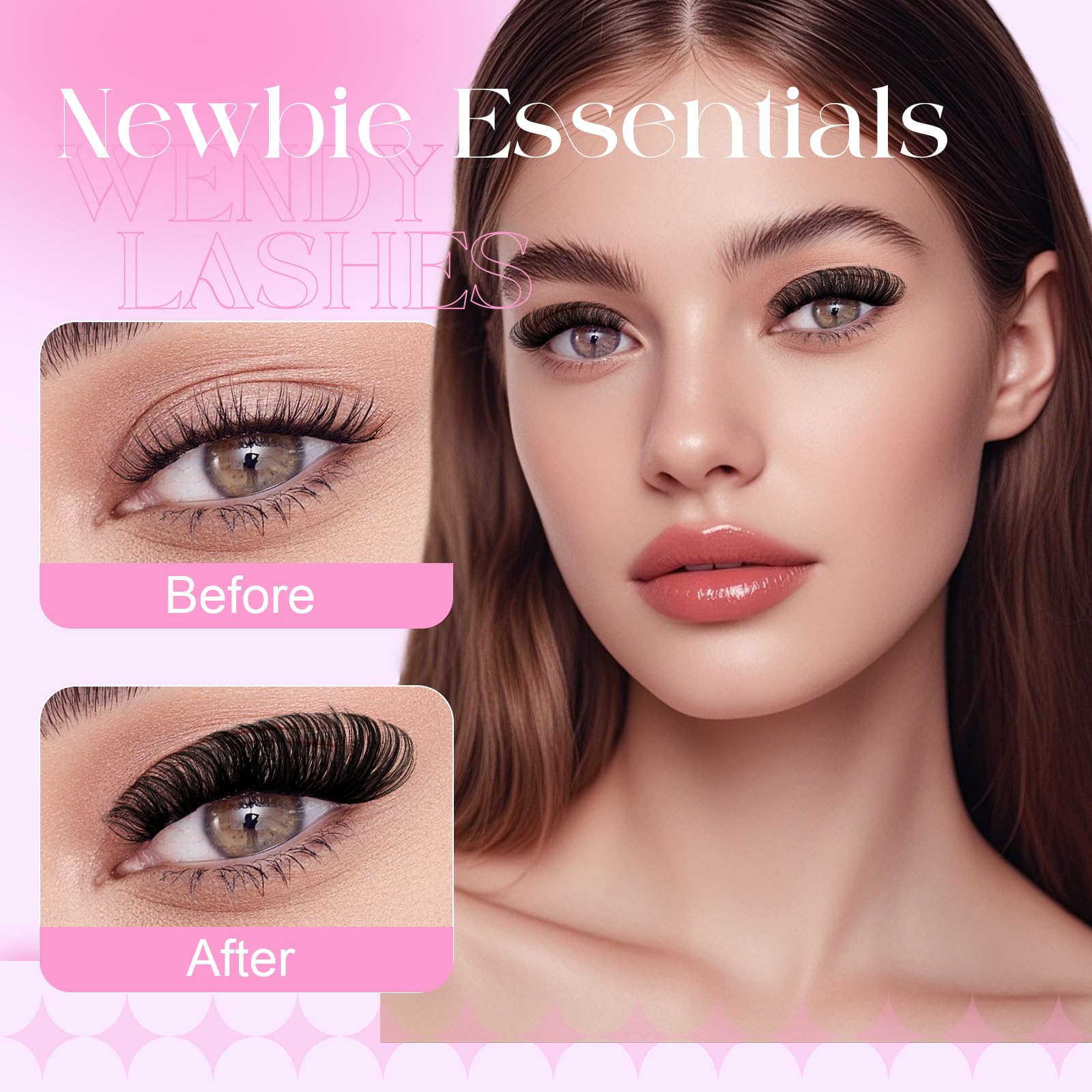 Faux Cils Individuel D Curl 200D Wispy Cils Individuels Naturels 10-18mm Réutilisables Cluster Lashes Extensions Cils DIY à La Maison(200D-0.07D-1018)