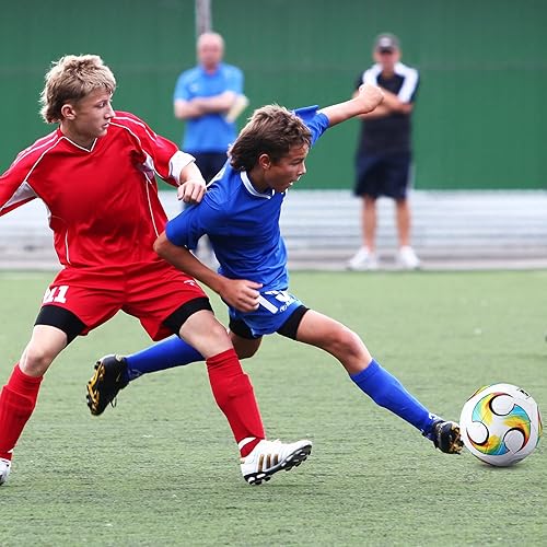 Miniatura 5 de 12 pelotas de fútbol a granel con 2 bombas, tamaño oficial, pelota de fútbol desinflada para interior y exterior, juego deportivo, entrenamiento
