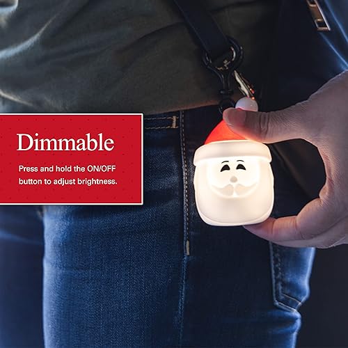 Miniatura 6 de Lights by Night Luz de clip de Papá Noel, luces de Navidad, adornos de Navidad, clip de mosquetón, luz nocturna, accesorios de mochila, luces a