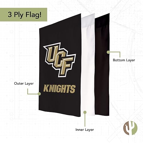 Miniatura 3 de Desert Cactus University of Central Florida UCF Garden Flag – 19 x 12 inch Florida Golden Knights Banner, For Outdoor Display and Events (Design H)