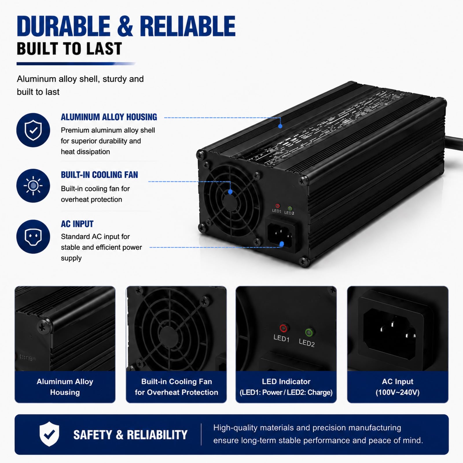 Chargeur De Batterie pour Chariot Élévateur 36 V 20 A