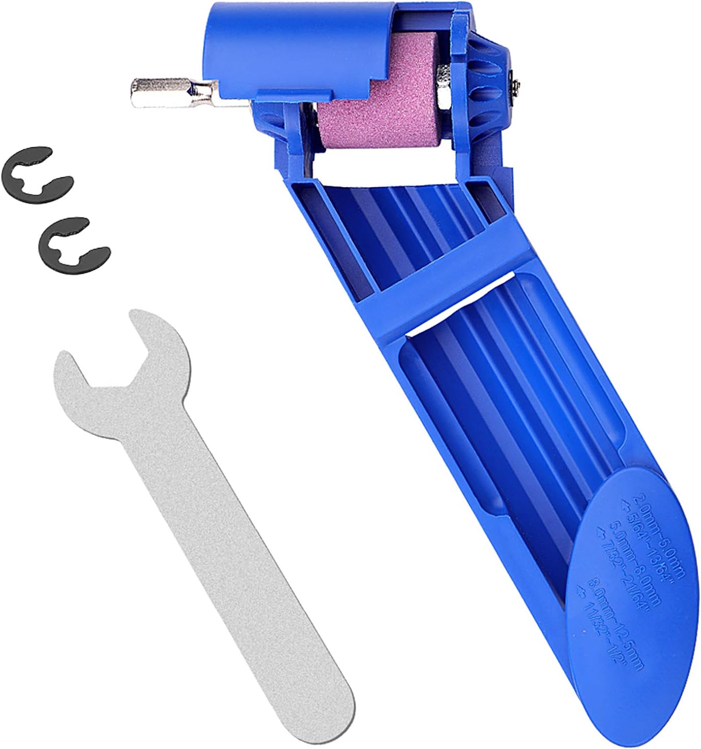 PAGOW Drill Bit Sharpener and Wrench, 5/64”1/2” Corundum Grinding