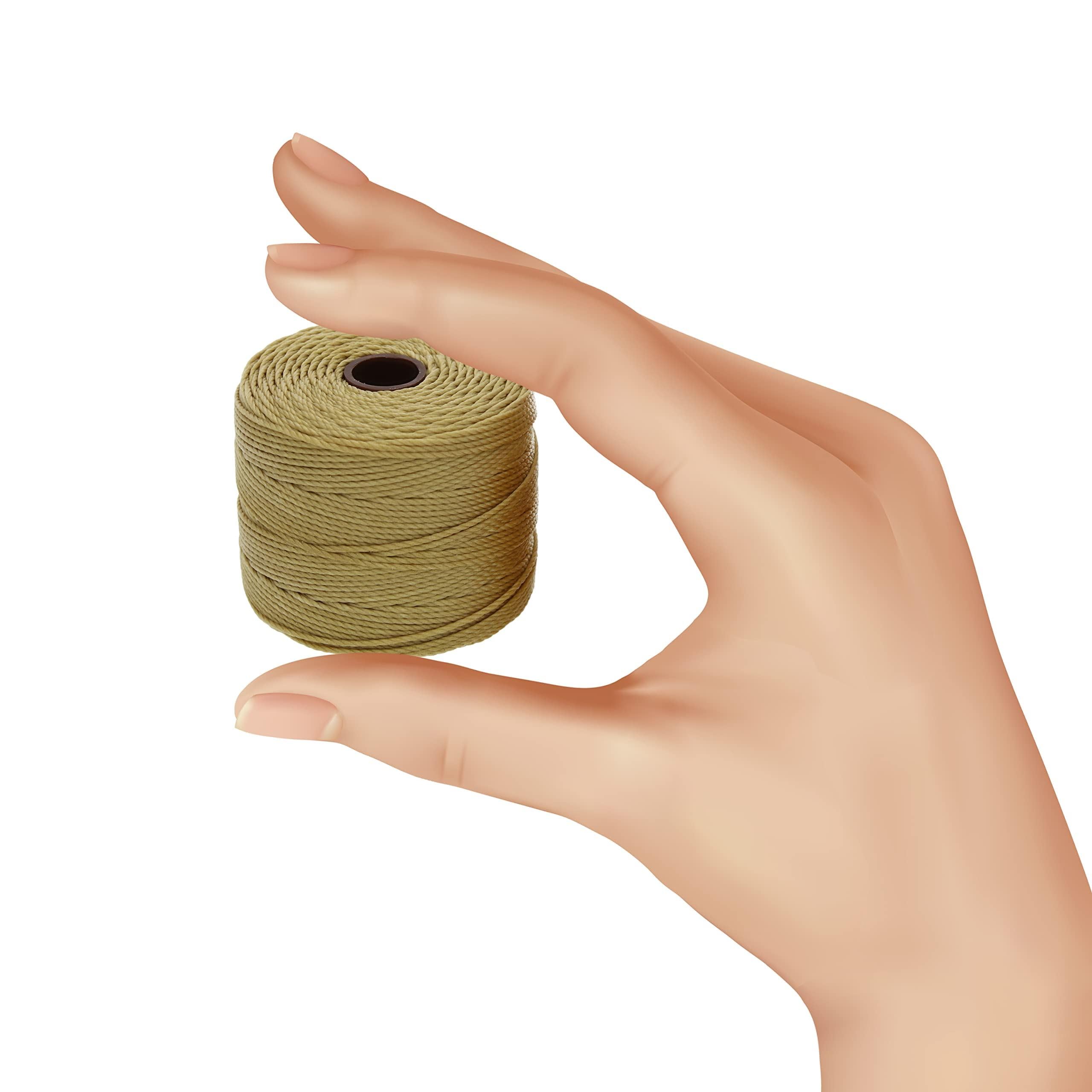 Super-LON Cable BeadSmith - 18 Nylon Trenzado tamaño # - Coral Brillante (77 Yardas Carrete)
