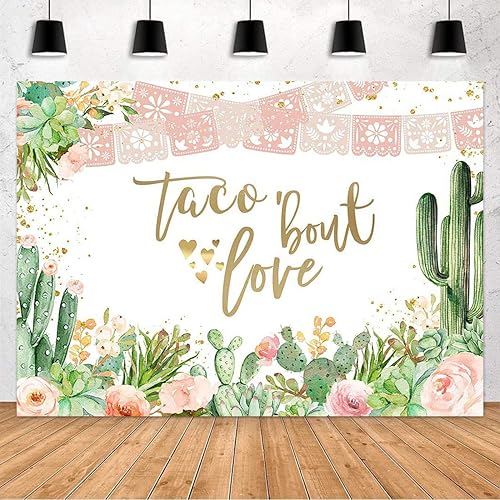 Miniatura 8 de Avezano Taco Bout - Fondo de amor para despedida de soltera, fiesta mexicana, despedida de soltera, fiesta de compromiso, suministros de decoración,