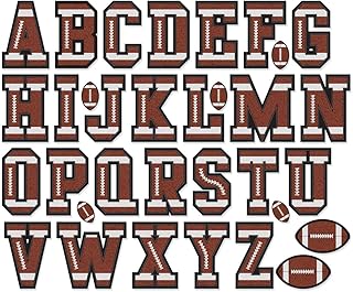 Football Letters Alphabet Wall Stickers Peel and Stick ABC Children Kids Child Decals Bedroom Nursery Playroom