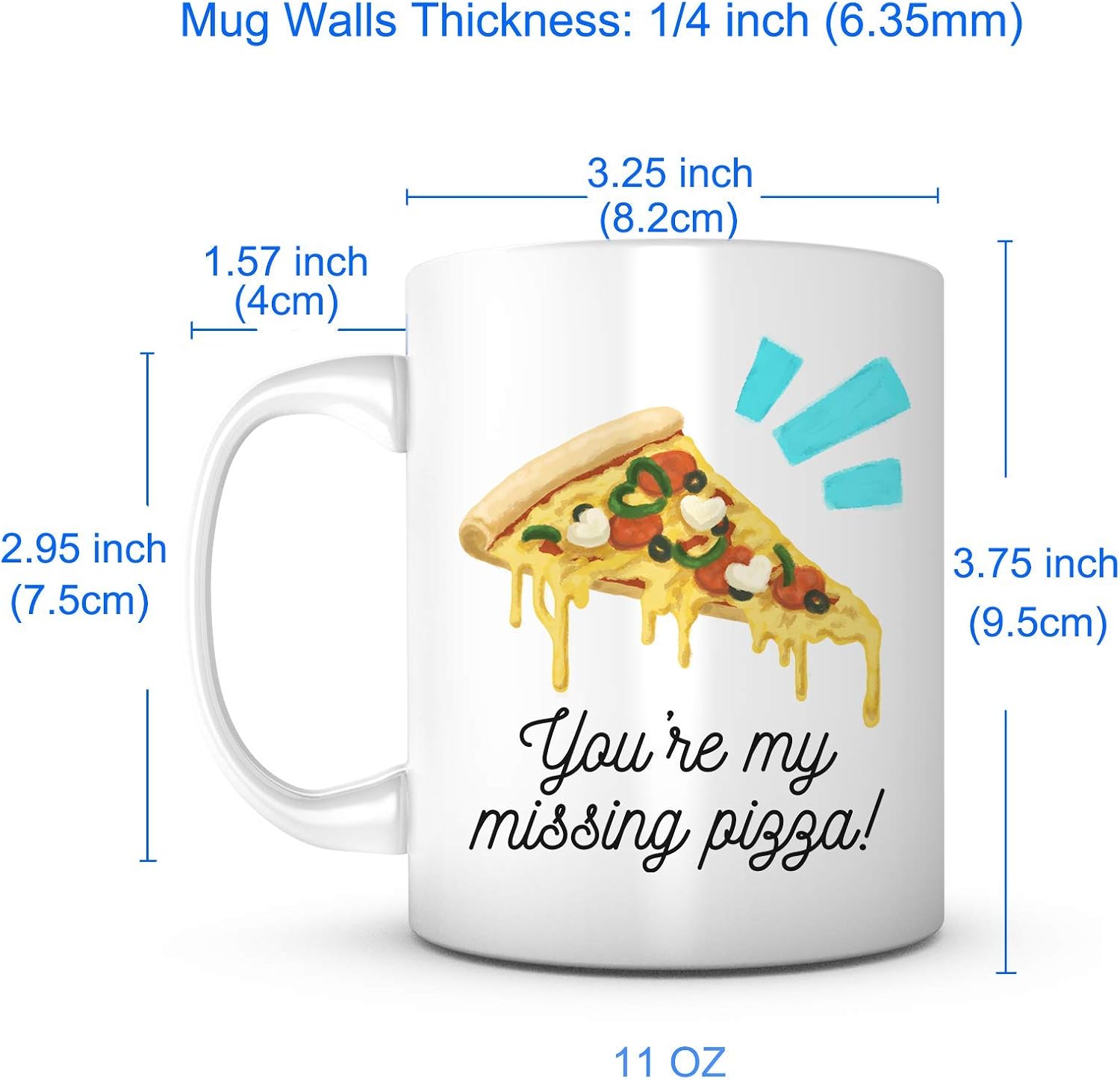 You’re My Missing Pizza & You Have A Pizza My Heart-Mugs For Couple,Valentines Day Gift,Presents For Men/Women,Engagement Gift For Couple,Gift Ideas For Men/Women,Sweet Gift Mug,Anniversary Mug Set