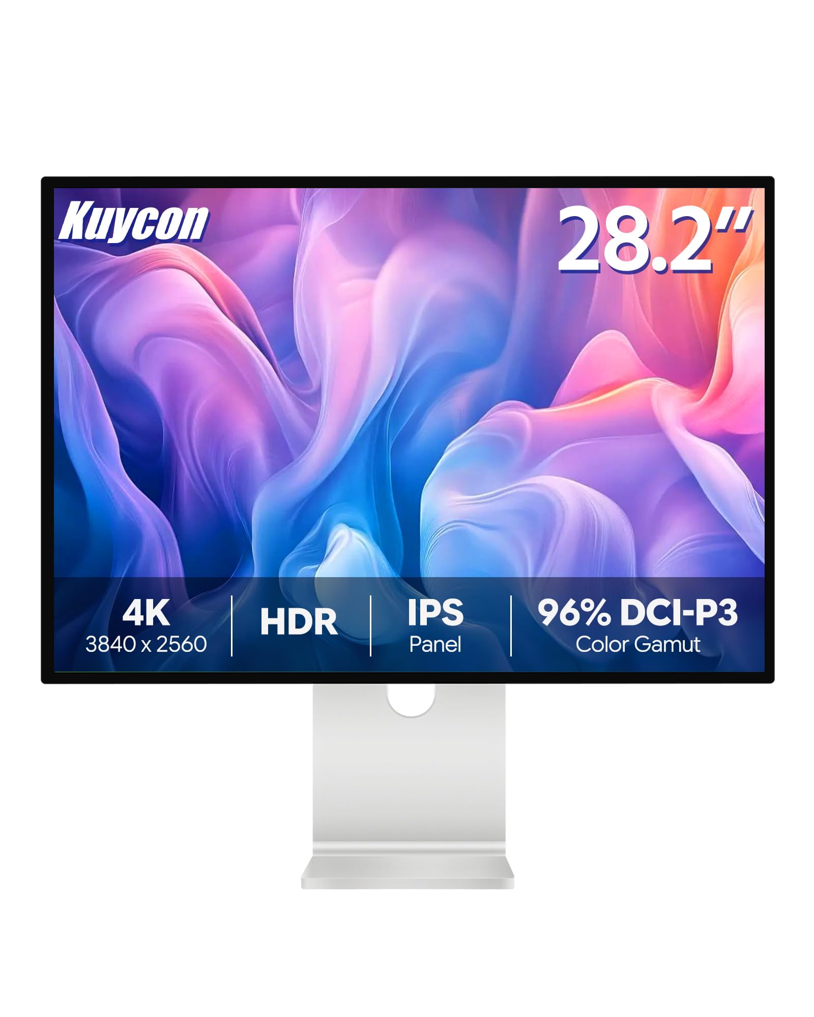 P10 4K Monitor 28.2'' 3840x2560 Minimalista con Soporte | 99% sRGB, USB-C de 65 W, pantalla totalmente laminada, carcasa de aluminio: para diseñadores, la oficina y el teletrabajo.