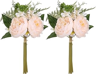 Fake Champagne Silk Peony Bouquets