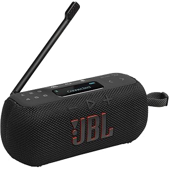 JBL Tuner 3 Portable DAB/DAB+/FM Bluetooth Radio, Black | 6 transmitters, up to 15 hours playback, IP68 waterproof, Auracast 