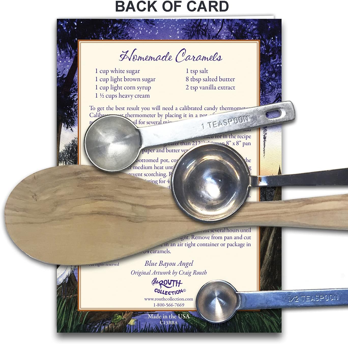 The ROUTH COLLECTION Louisiana Christmas Card with Recipe - Blue Bayou Angel