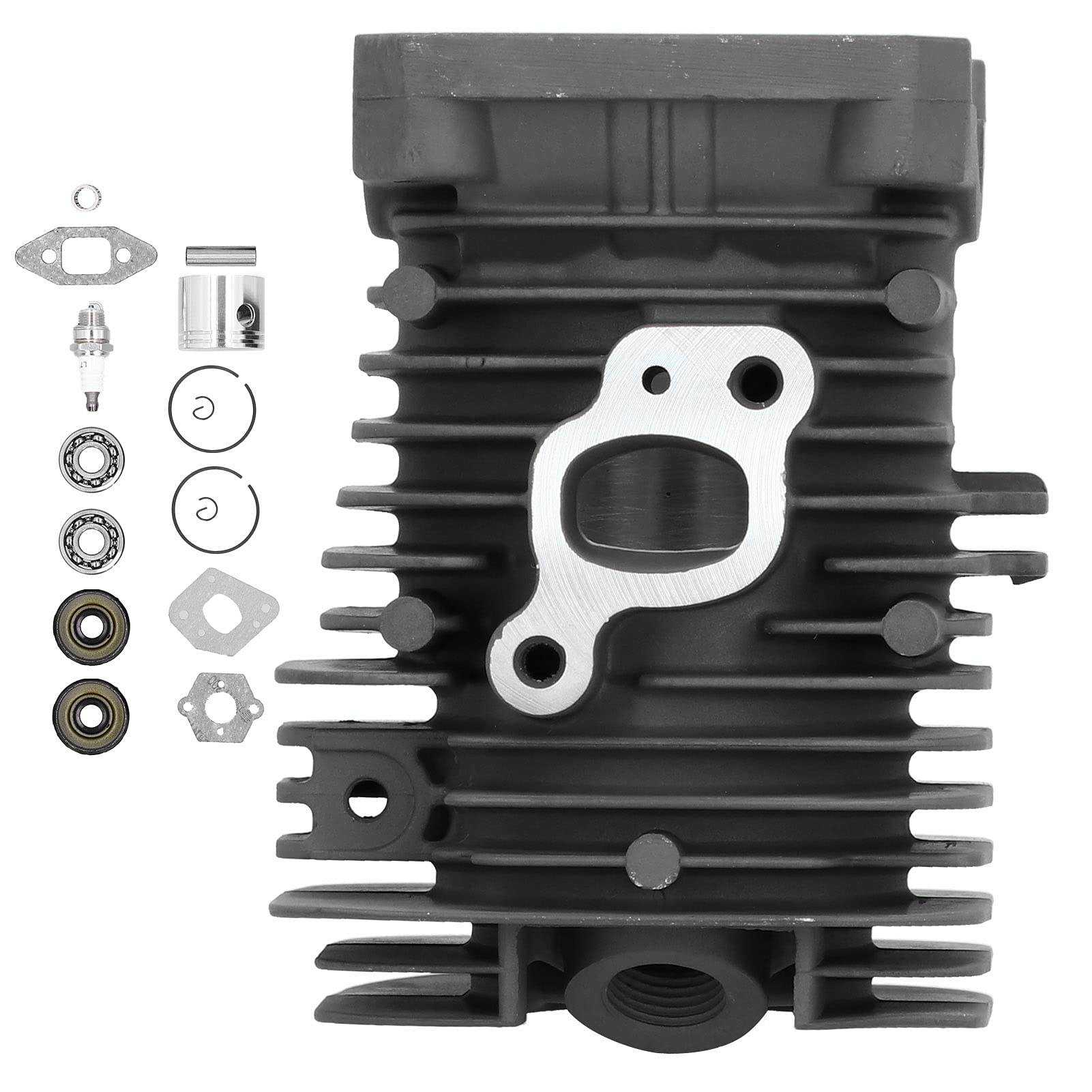 Kit Cilindro e Pistone 41,1 mm, Cilindro Motosega in Lega di Alluminio Resistente, Kit Riparazione Motore per Ricambi 350 351 390 420 2150