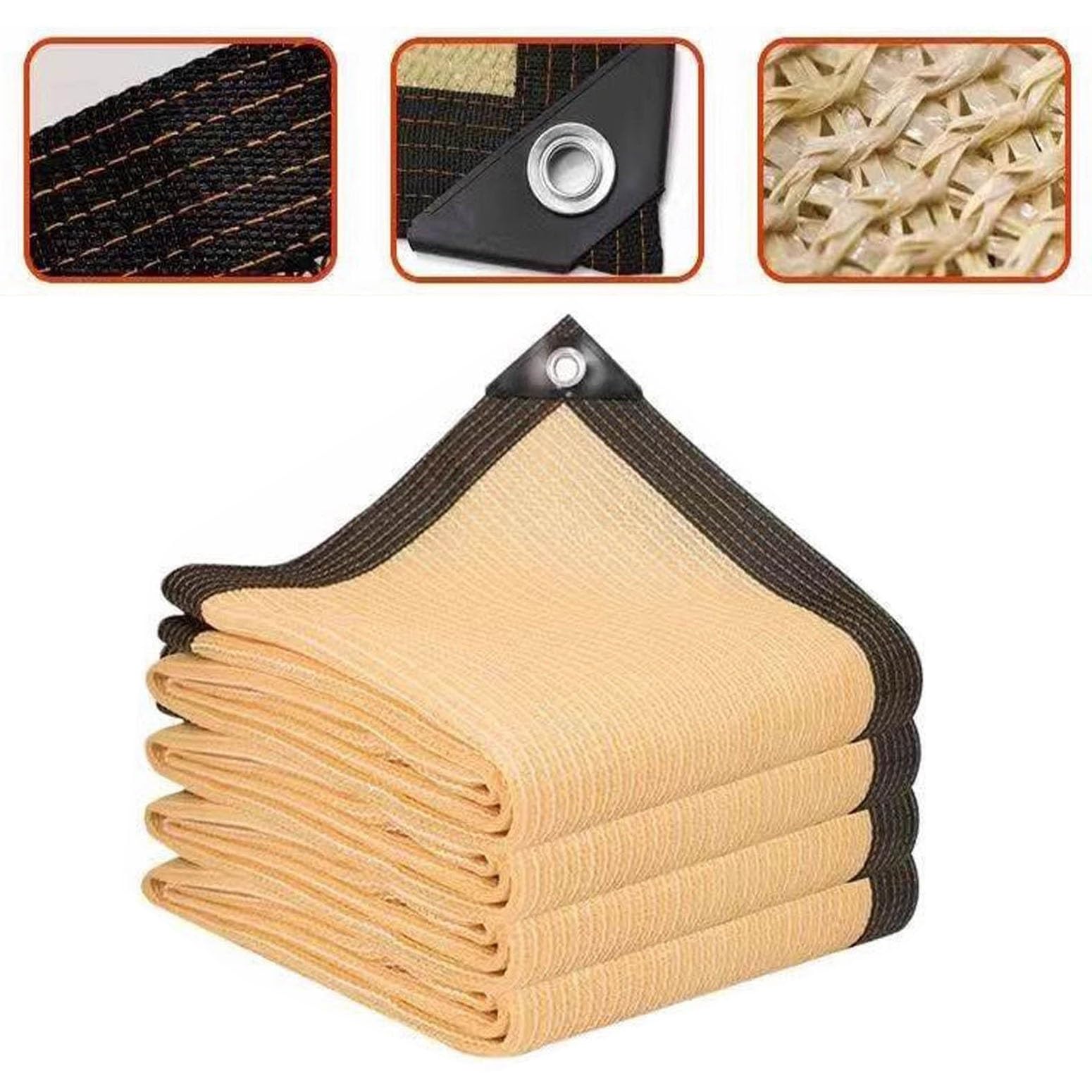 Baldachim przeciwsłoneczny premium 25 cm x 38 cm z przelotkami, ochrona przed promieniowaniem UV, na zewnątrz, patio i szklarnię, siatka na rośliny do ogrodu i bloków przeciwsłonecznych