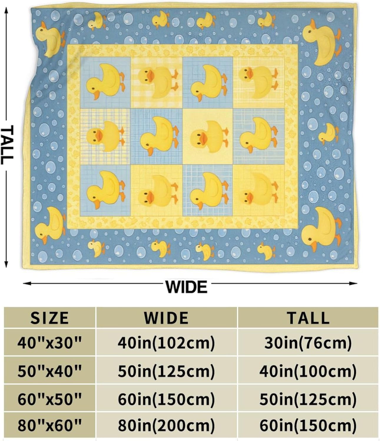 Duck Blanket Gifts for Duck Lover Ducks Throw Blanket Soft Cozy Fleece Fuzzy Plush Flannel Blankets for Women Girls Kids Teens Adults 50"X40" - Image 3