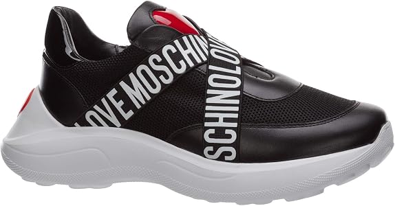 Love Moschino Crisscross Logo Taping Sneaker Black Multi 39 (US