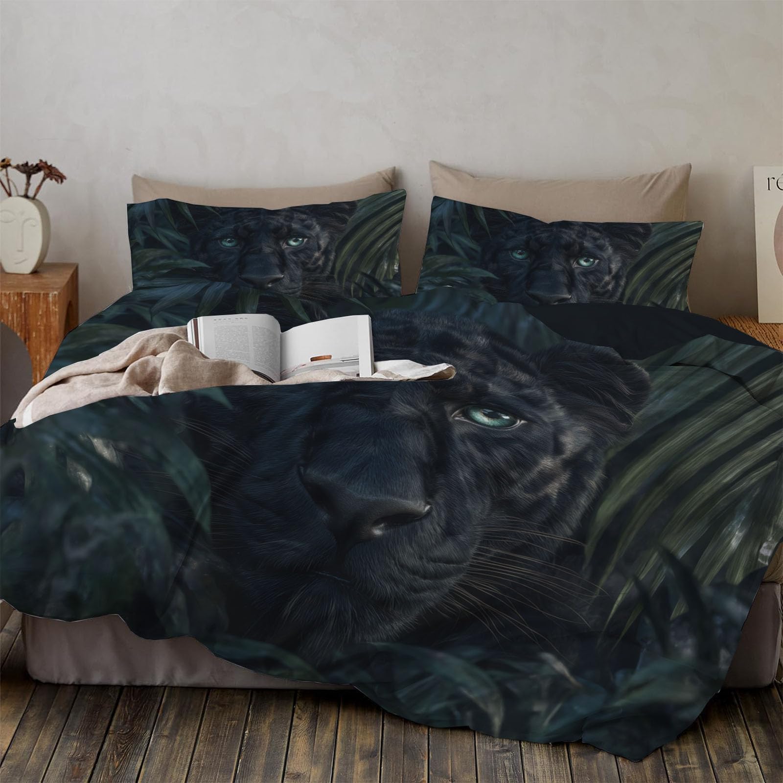 Parure de lit faune sauvage 140x200 pour chambre ado jungle
