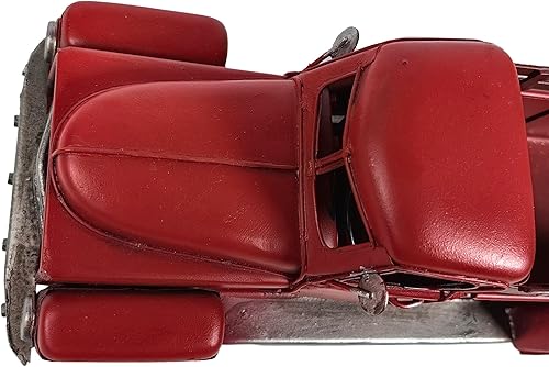 Miniatura 6 de YCHTEWY -Hierro clásico rojo camión pick-up modelo coleccionable decoración de vehículo coleccionable, decoración de Navidad de camión de metal,