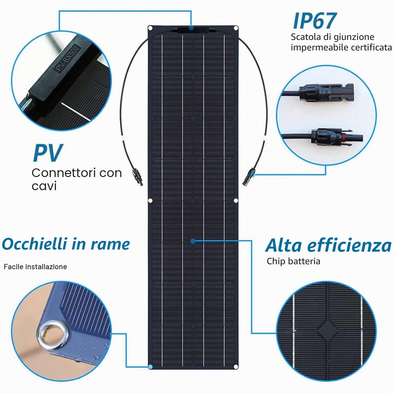 Pannello Solare Portatile Leggero Da 200 W/400 W/800 W, Pannello Solare Monocristallino Flessibile, Kit Pannello Solare, Alta Efficienza, Ultraleggero, Portatile,400W