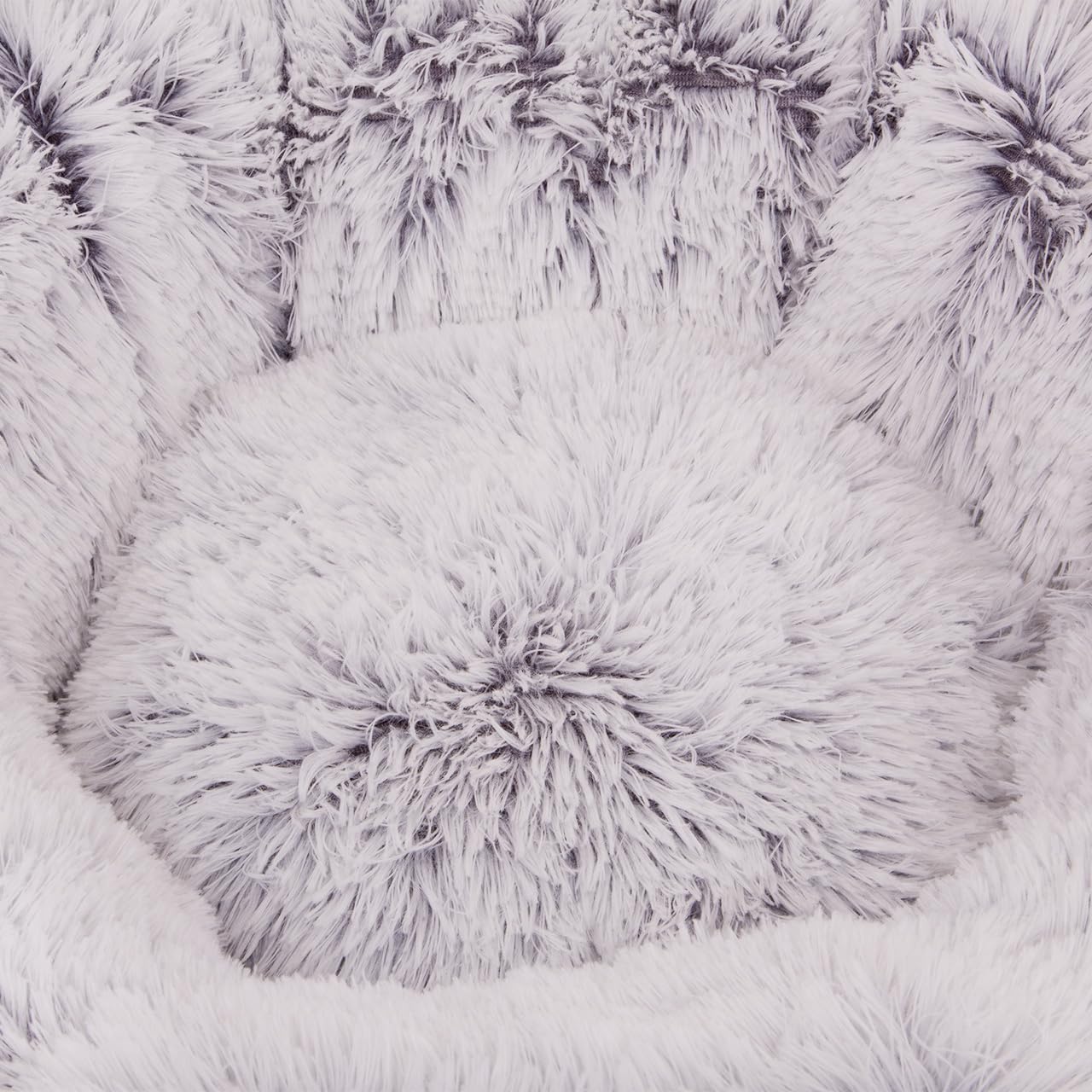 CanadianCat Company | Premium Katzentunnel mit Schlafplatz Otis Grau Kuschelfell Innenbezug Katzentunnel Große Katzen XXL 2-in-1 Donut Tunnel für Katzen inkl. flauschigem Liegekissen