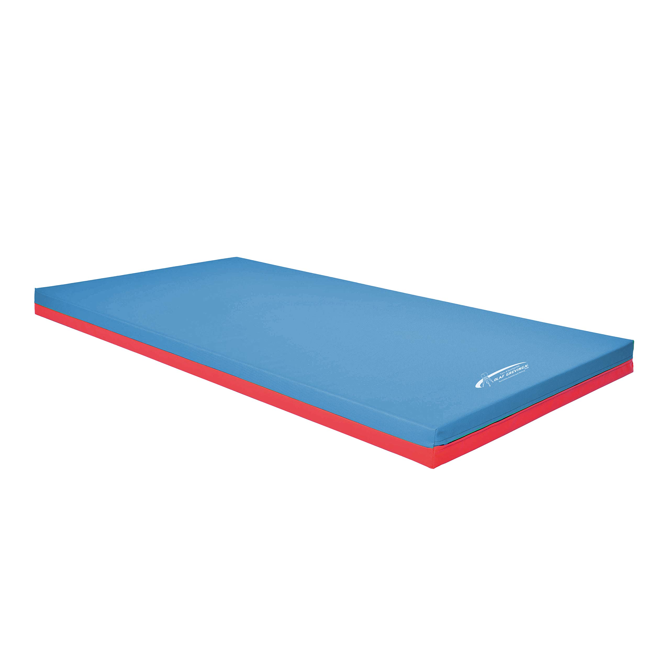 Grevinga Fun – Tappeto da ginnastica Soft (RG 35, morbido), blu-rosso, 200 x 100 x 8 cm