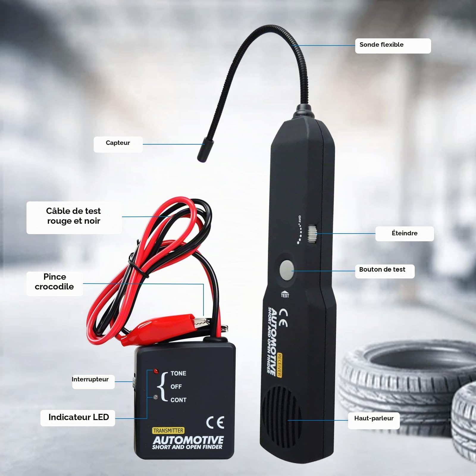 Automobile Outil De Réparation De Diagnostic Câble Circuit Fil Tracker Court Ouvrez Le Finder Tester Périphérique Checker Testeurs de circuits