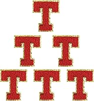 Vista 17 de 6 piezas de parches de letras de chenilla autoadhesivas, parches de letras preppy de 2 pulgadas para bolsos, ropa y sombreros, grandes pegatinas