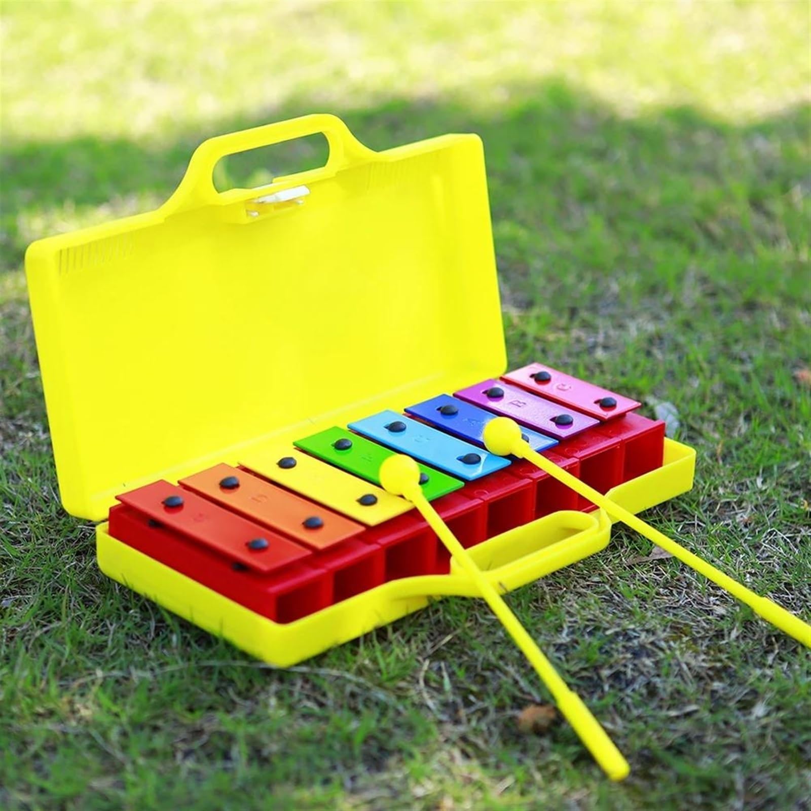 Ksylofon Muzyczny 8 Uwaga Ksylofon Ręczny Dzwonek Kolorowy Perkusyjny Instrument Muzyczny
