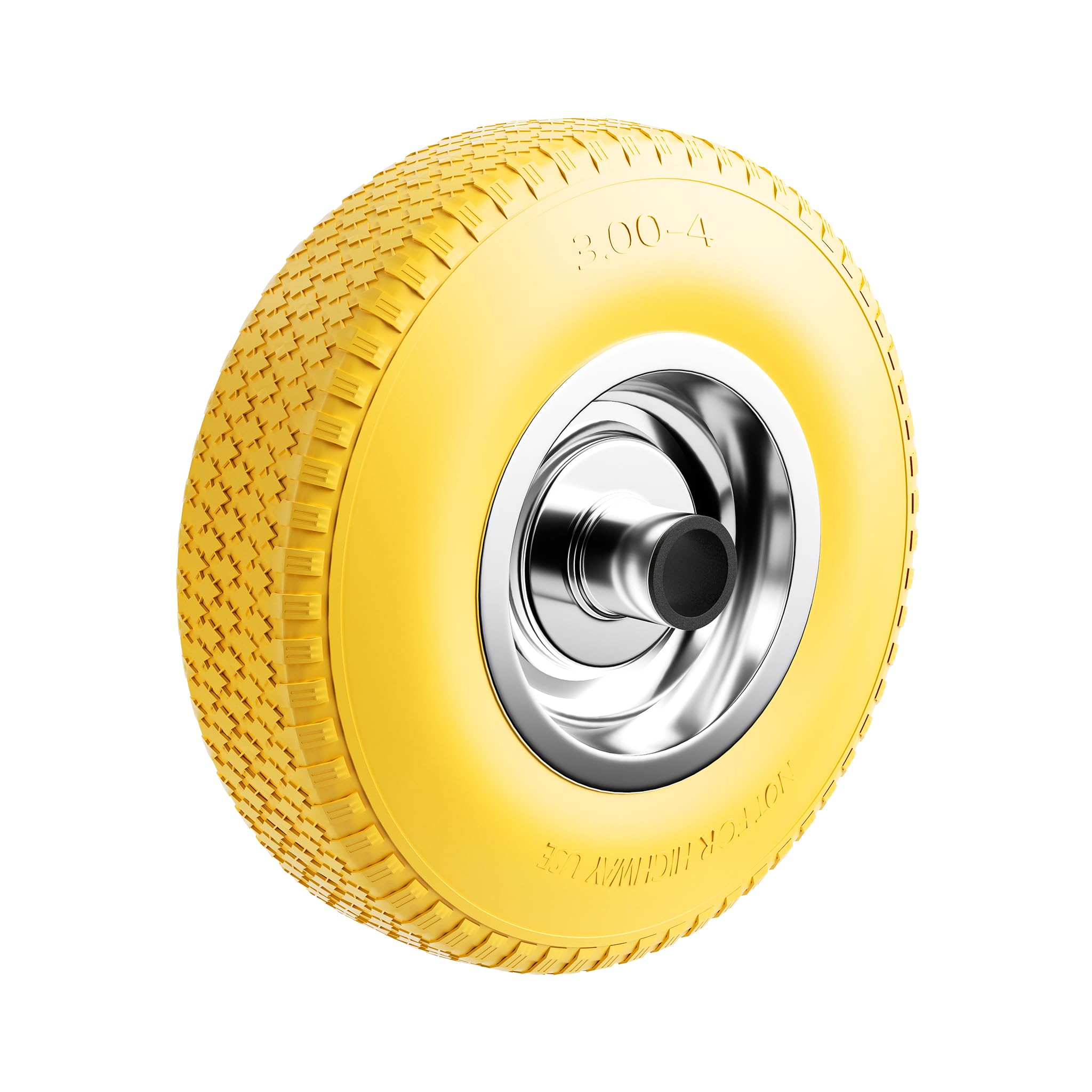 Ruota In Poliuretano 3.00-4 255mm Gomma Piena Anti-foratura Cerchio In Metallo - Foto 9