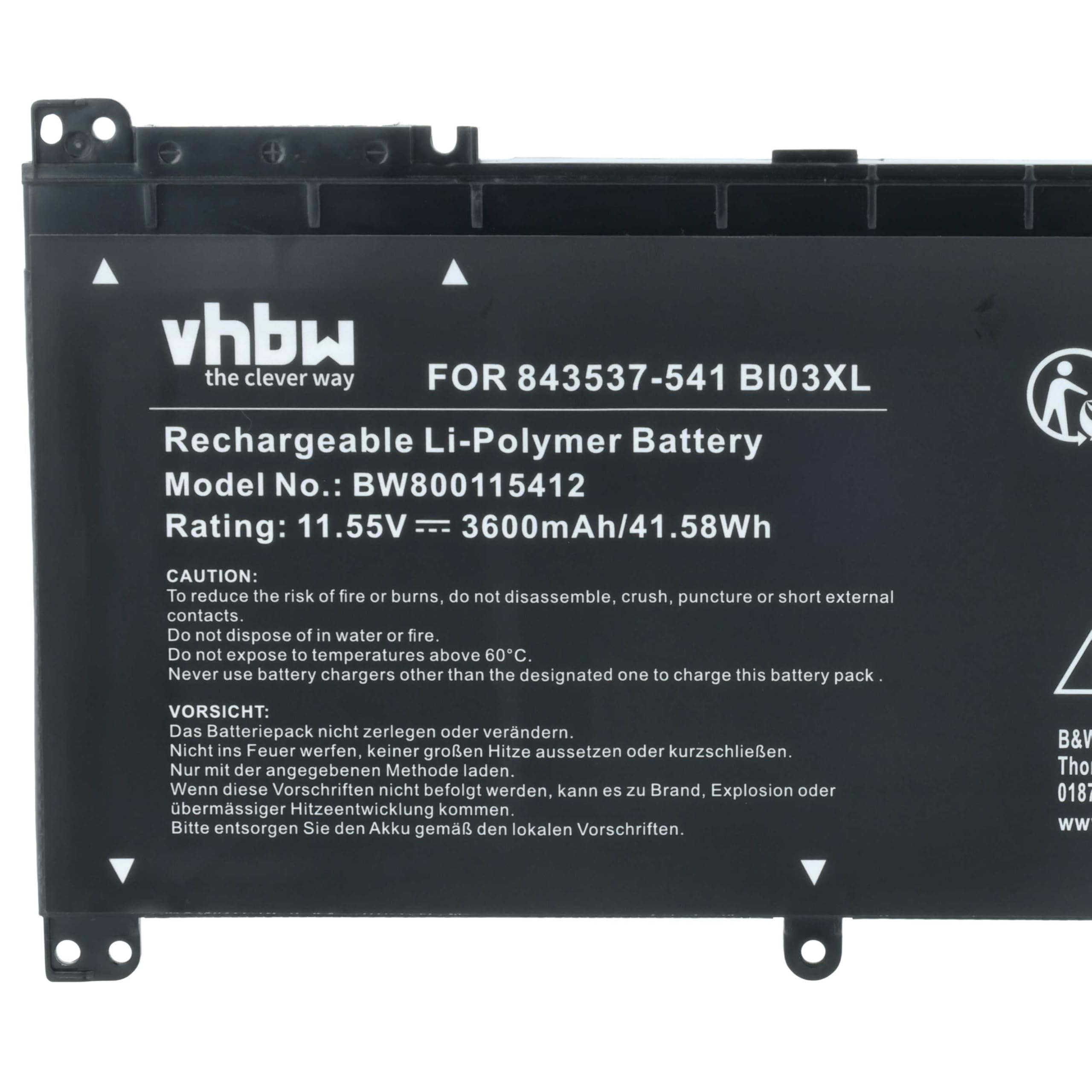 vhbw Batería Compatible con HP Pavilion X360 13-U006NS