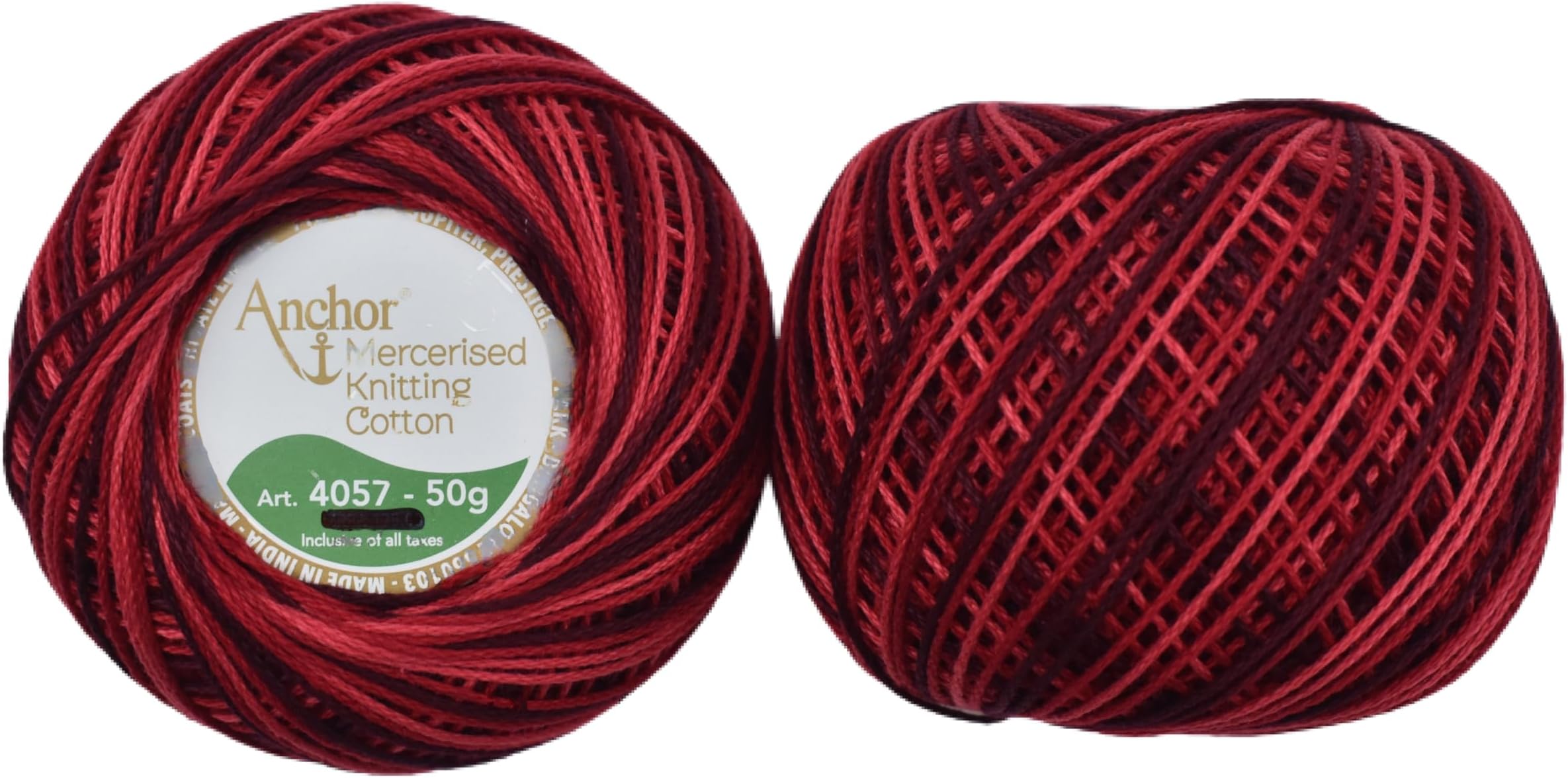 HUNNY- BUNCH® Premium Anchor Mercerised Knitting Crochet Cotton Thread Yarn Balls for Knitting, Weaving, Embroidery, DIY and Craft Making (Art. 4057) 50G - Pack of 1 (1206)