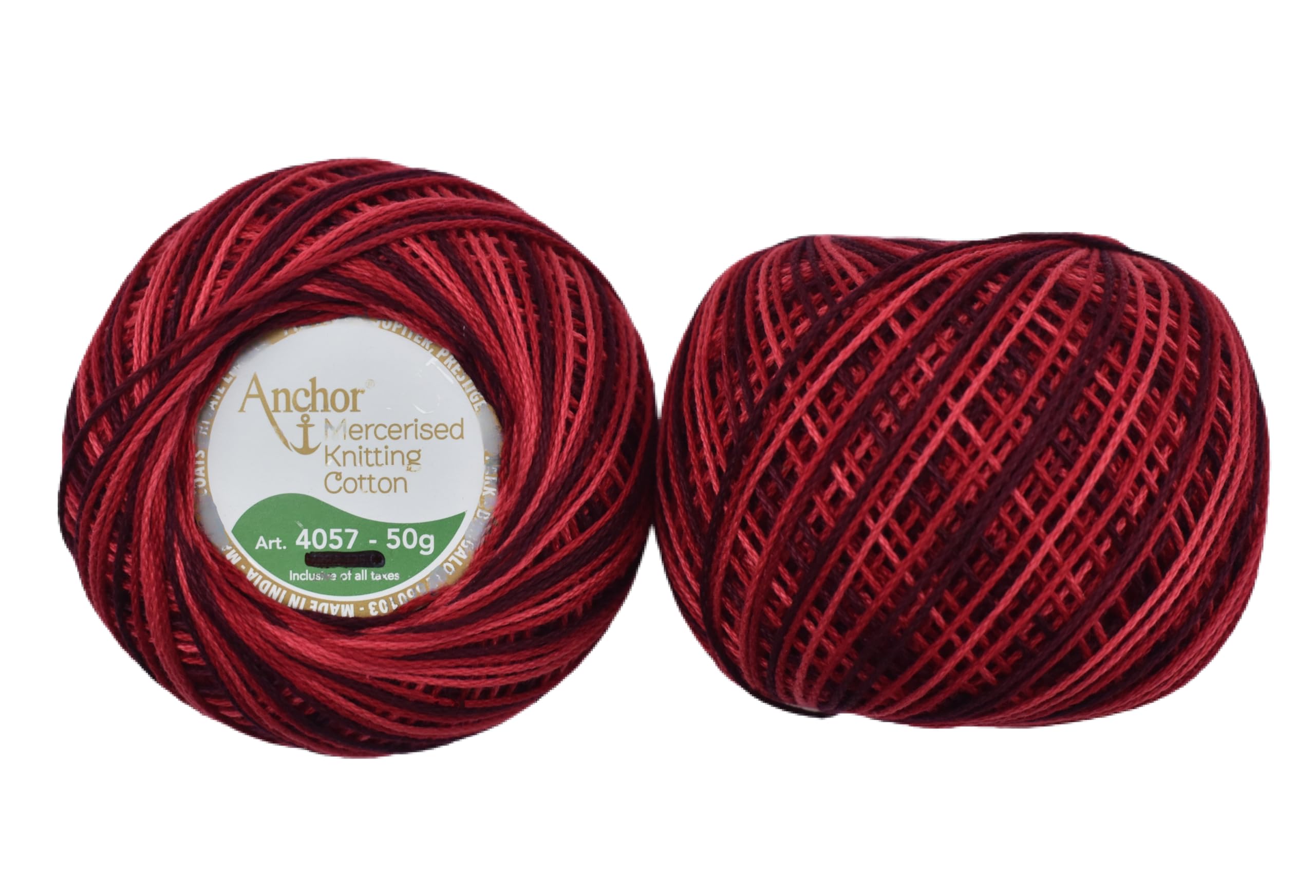 HUNNY- BUNCH® Premium Anchor Mercerised Knitting Crochet Cotton Thread Yarn Balls for Knitting, Weaving, Embroidery, DIY and Craft Making (Art. 4057) 50G - Pack of 1 (1206)