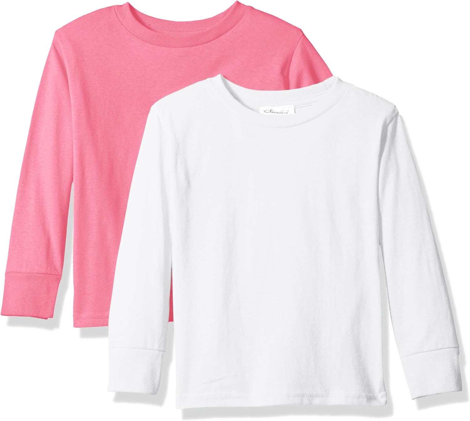 Clementine Baby Boys' Unisex Everyday Long Sleeve Toddler T-Shirts Crew 2-Pack