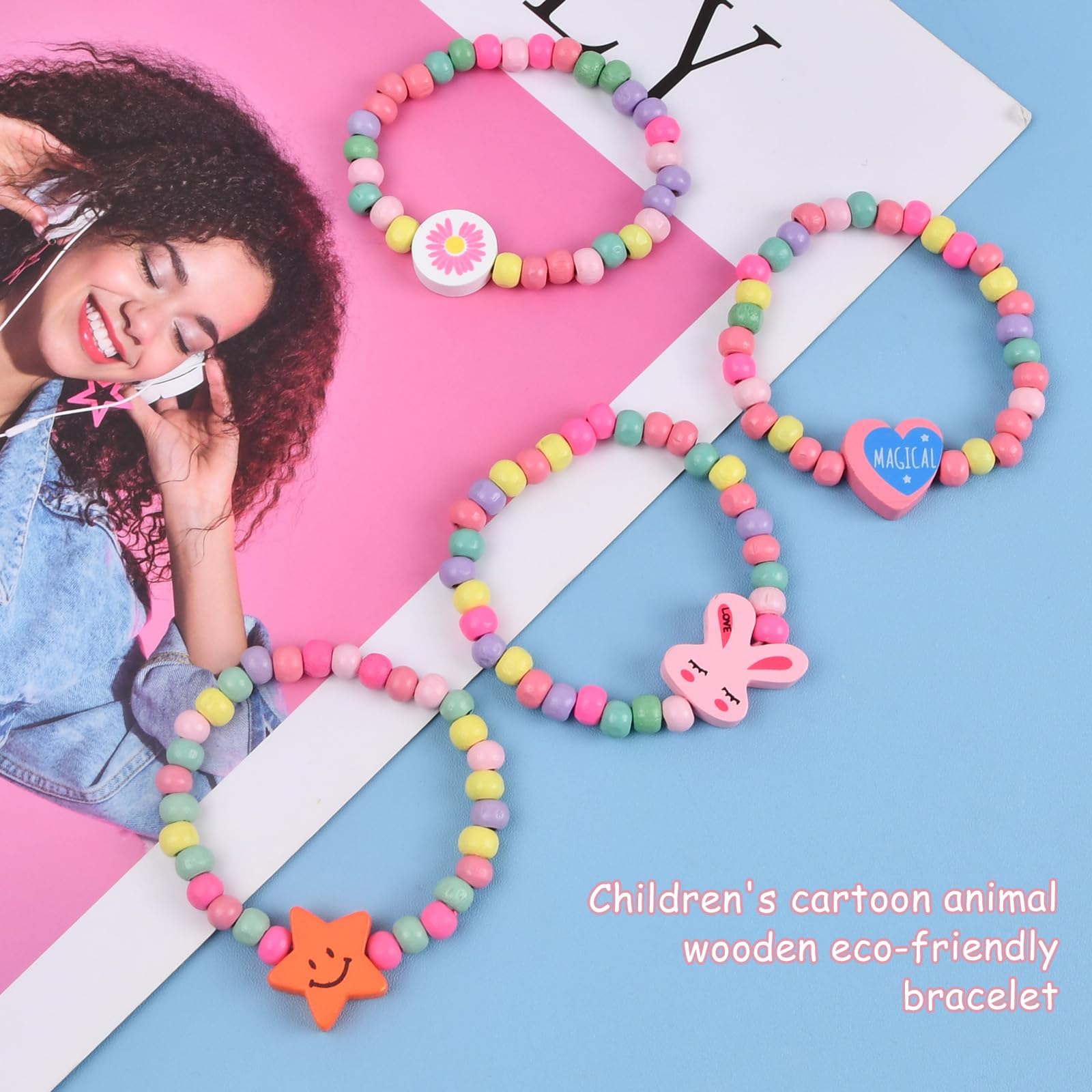 10 Pièces Fleur Bracelet Amitié Fille, Bracelets Tissé Enfant, Bracelet