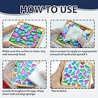 Vista 4 de Lechada de mosaico de cristal blanco de 7.05 oz, lechada de llenado hecha a mano con huecos de llenado de mosaicos, elección perfecta para proyectos